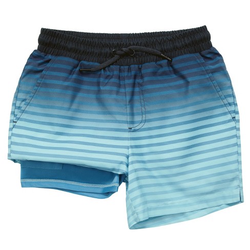 Rokka rolla Boys Swim Shorts With Compression Liner blue Stripe Size 14 16 Target