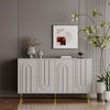 VYNXARIA Gray Lacquered Wooden Cabinet Sideboard Buffet Server Cabinet Storage Cabinet,for Living Room,Entryway,Hallway,Office,Kitchen and Dining Room - 2 of 4