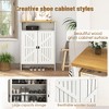Modern White MDF Shoe Cabinet for Entrance, Hallway, Foyer, Entryway - 4 of 4