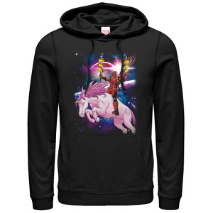 Men's Marvel Taco Deadpool on Space Unicorn Pull Over Hoodie - 1 of 4