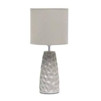 Simple Designs 9 in. White Mini Touch Table Lamp Set with Fabric Shades  (2-Pack) LT2043-WHT-2PK - The Home Depot