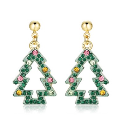 Liv & Ava Christmas Tree Holiday Earrings Green