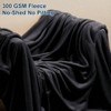 Ultra Soft Fleece Blanket, 300GSM, 108x 90, Black, No Shed, All Season Use - 3 of 4