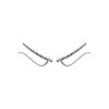 Saint Roman Sterling Silver Crochet Earrings with Zirconia, Rhodium Plated, Lightweight and Elegant (1.26" x 0.04") - 3 of 3