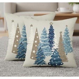 LISM 18x18 inches Christmas Pillowcases set of 2 - 1 of 4