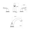 Two-Handle Bathroom Sink Faucet with 8-Inch Spout and 3-Hole Installation, Brushed Nickel Finish - 3 of 4