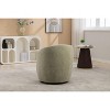 Swivel Accent Chair, Round Rotating Base, Ergonomic Backrest, 360 ° Rotating Upholstered Living Room Chair - 4 of 4