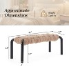 Christopher Knight Home Xander Modern Teddy Braided Upholstered Bench with Metal Legs - 3 of 4