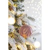 Tramull Set of 6 Glass Christmas Ball Ornaments, 3.9" Glitter Hanging Decor for Holiday Tree & Party Decorations - 2 of 4