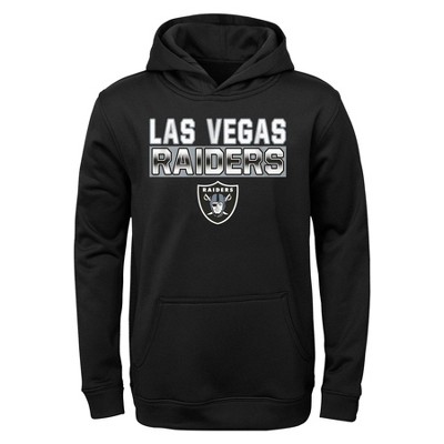 Nfl Las Vegas Raiders Boys' Long Sleeve Performance Hooded Sweatshirt - M :  Target