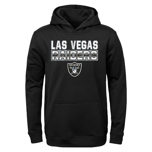 NFL Las Vegas Raiders Boys' Long Sleeve Performance Hooded Sweatshirt - XS