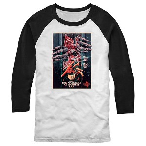 Men's Stranger Things Retro Massacre At Hawkins Lab Baseball Tee - 1 of 3