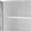 Wall Mounted Kitchen Sideboard, Wall Cabinet with 4 Glass Doors, Bottom Open Shelf,Wall Mount Minimalist Cabinet - 3 of 4