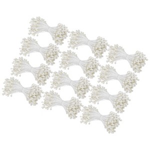 Unique Bargains Craft DIY Wreaths Mini Double Heads Artificial Flower Stamen Kit 1800 Pcs - 1 of 4