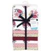 Hudson Baby Infant Girl Cotton Flannel Receiving Blankets Bundle, Blush Navy Floral, One Size - 2 of 4