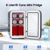 Morfone 6 L/8 Can mini Fridge for Bedroom, Car, Office & Dorm, AC100-120 V/DC 12 V Thermoelectric Cooler&Warmer for Skincare, Food, Drinks. - 3 of 4