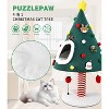 Chirstmas Cat Tree,Cat Christmas Tree Tower with Scratching Post for Indoor Large Cats,Xmas Party Decoration - 4 of 4