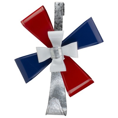 Northlight Blue and Red Patriotic Christmas Wreath Hanger