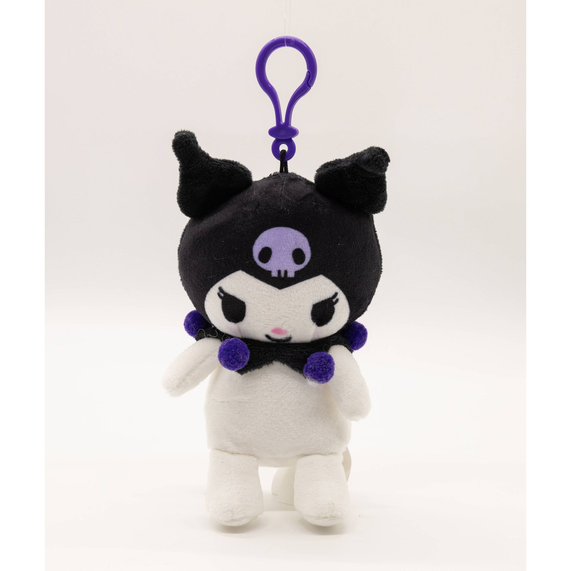 Sanrio Kuromi Full Body Plush Dangle Keychain - White