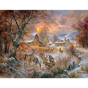 Sunsout Deer Pantry 1000 pc Large Pieces  Jigsaw Puzzle 69865 - 1 of 4