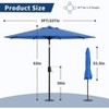 9ft Patio Umbrella with Crank Lift & Push Button Tilt - UV Protection 8-Rib Design for Pool/Deck/Backyard - 2 of 4