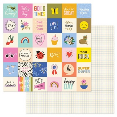 American Crafts Patterned Double-Sided Cardstock 12"X12"