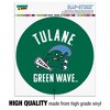 Tulane University Green Wave Automotive Car Window Locker Circle Bumper Sticker - 3 of 4