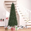 HOMCOM 8 FEET Pine Artificial Christmas Tree, Slim Pencil Xmas Tree with 952 Realistic Branches, Steel Base, Auto Open, Green - 2 of 4