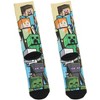 Minecraft Men's Mixed Characters Art On Sublimated Crew Sock - 3 of 4