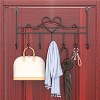 LunaLulinlk Over The Door Hooks, Over The Door Towel Rack Coat Rack Hanger with 7 Hooks, Door Hooks Holder for Home Office Kitchen Black - 3 of 4
