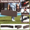 Tangkula Set Of 2 6FT Plastic Folding Bench Portable Foldable Bench Seat Rattan-Like HDPE Thickened Long Seat with Handle & Lock - 2 of 4