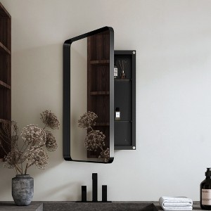 Sapphtopaz Recessed Medicine Cabinet with Mirror and Adjustable Shelves,Metal Wall Mirror Cabinet,Storage Cabinet for Bathroom,Bedroom - 1 of 4