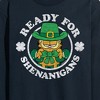 Men's - Garfield - Ready for Shananigans St. Patrick's Day Long Sleeve Graphic T-Shirt - 2 of 4