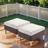 Gymojoy 2PCS Outdoor Patio Ottomans Wicker Ottomans Multipurpose Outdoor Furniture for Patio - 2 of 4