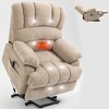 ChicFurnit Living Room Chair Arm Chair Accent Chair Lift Recliner with Massage Heat USB Port for Living Room, Beige/Brown/Gray, 38.5"*41"*42" - 2 of 4