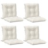 vidaXL Lowback Chair Cushions 4 pcs Melange Cream 39.4"x19.7"x2.8" Fabric - 3 of 4