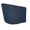 Liria Wooden Upholstered Barrel Chair for Livingroom with Metal Swivel Base| ART OF LIVING DESIGNS - 3 of 4