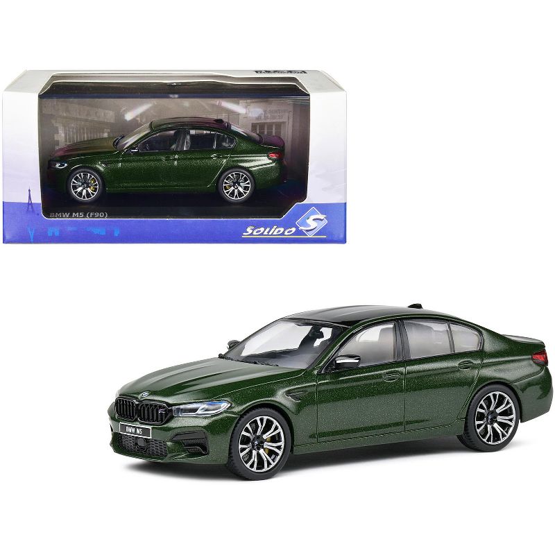 BMW M5 (F90) Competition San Remo Green Metallic with Black Top 1/43 Diecast Model Car by Solido, 1 of 6
