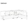 110" Modern Sectional Sofa Couch For Living Room Curved Upholstered Sofa Couch With Chaise Lounge,4-Seat Chenille Fabric Sofa Couch-Cuddlewood - 4 of 4