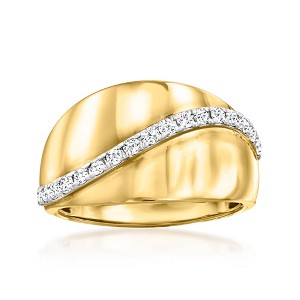 Ross-Simons 0.33 Diamond Line Ring in 18kt Yellow Gold - 1 of 4