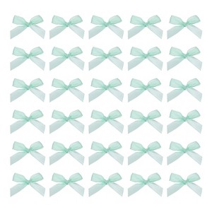 Unique Bargains Gift Packaging Accessories Mini Ribbon Bows for Fabric Craft DIY 50 Pcs - 1 of 4