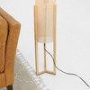 Contemporary Oak & Natural Floor Lamp – 110-120V Plug-In Standing Light for Living Room Centerpiece, Bedroom & Office - 3 of 4