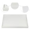 Unique Bargains PU Leather Stackable Jewelry Tray Flat Strip Style, Jewelry Drawer Organizer Trays Showcase for Bracelets Earrings White - 3 of 4