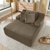 TiramisuBest Loveseats Sofa Bed with Pull-out Bed,Adjsutable Back-Light grey - 2 of 4