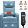 KTMBDW Rocker Swivel Recliner Chair, Manual Recliner Glider with Massage and Heat, Comfy Soft Fabric Living Room Reclining Sofa Chair - 2 of 4