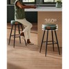 VASAGLE EKHO Bar Stools Set of 2, Bar Height Bar Stools, Synthetic Leather with Stitching, Mid-Century Modern, 30-Inch Tall, Kitchen Home Bar - 3 of 4