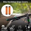 Unique Bargains Bike Handlebar Grips Covers 5.04" Orange 1 Set - 2 of 4