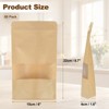 Unique Bargains Kraft Paper Zip Closure Clear Window Food Storage Containers 60 Pcs - 2 of 4