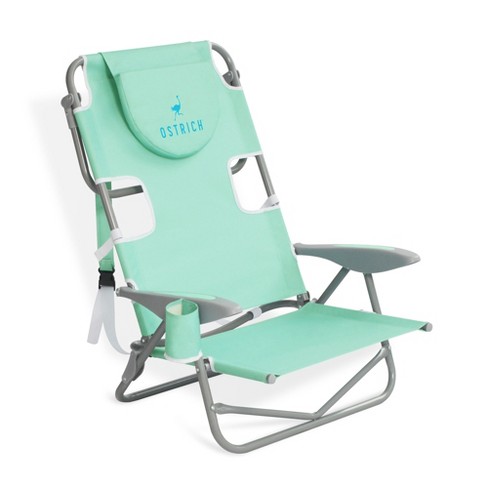 Ostrich On your back Lightweight Beach Reclining Lounge Lawn Chair W backpack Straps Outdoor Furniture For Pool Camping Patio Or Backyard Teal Target