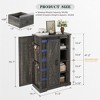 Tall Floor Cabinet with Sliding Barn Door, Farmhouse-Style Storage Cabinet - 2 of 4
